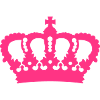 Crown King Queen Prinz Princess Royal pink