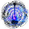 Gitarre mit Noten blau