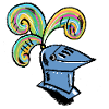 Regenbogen Ritterhelm