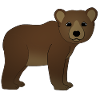 Braunbärbaby steht