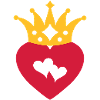 With Heart & Crown / Double Heart