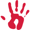 Bloody Red Hand Print
