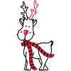 Reindeer with Scarf