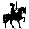 Chevalier avec épée et cheval