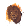 Lion Watercolour Painting