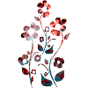 Blumen Ornament dunkel rot