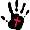 Handprint Christian Cross Cutout 2c