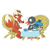 Fuchs und Elster beim Kaffeeklatsch