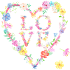 Blüten Herz und Liebe