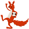 Eichhörnchen Fussball