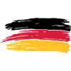 PINSELSTRICH DEUTSCHLAND FAHNE GER