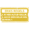 règles Eriks. Cadeau original.