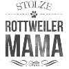 Stolze Rottweiler-Mama