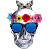 Flowers skul