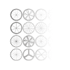 Bike wheels land silver