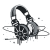 Headphones Planet and Stars