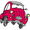 Comic Kleinwagen Rot