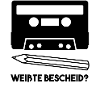 Kassette und Bleistift