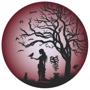 Halloween Silhouette red