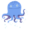 Krake blau