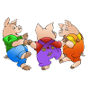 three piglets