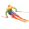 Couleur des skieurs