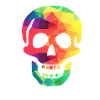 Colourful skull