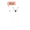 Cute Winter Polar Bear Illustration