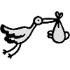 Stork + Baby