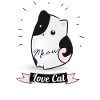 Cat cute kitty amore ragazza illustrazione rosa g