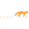 Polygonal Fox with Footprints