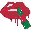 a strawberry lipstick