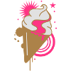 Un cône de crème glacée