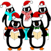 Penguin Christmas choir