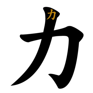 Strength kanji black