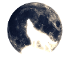 Wolf hylen, fuldmåne, fantasy, magi, symbol