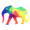 Colourful elephant