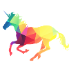 Buntes Einhorn
