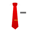 Red tie suit