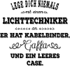 Lichttechniker - schwarz