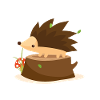 Hedgehog on stump