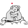 Zwei verliebte Eisbären