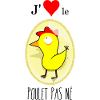 j'aime le poulet pas né