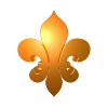 Fleur de Lys liljesymbol guld