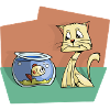Cat with fish