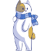 Sweet cat with scarf