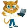 Cat with LapTop
