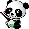 Sweet Panda with rice bowl