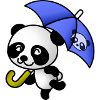 Panda doux avec Umbrella