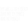 My idols are dead & my enemies are in power